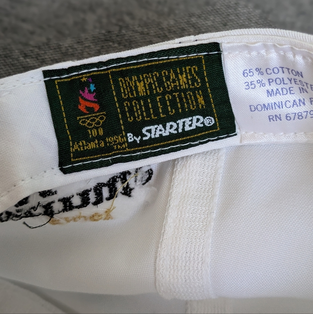 Vintage Starter 1996 Atlanta Olympics Embroidered White Blue Snapback Hat Cap - Picture 8 of 15